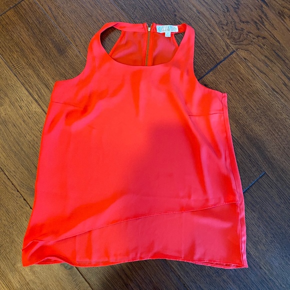 Red Dress Shirt Tank Top from Pink Rose - Picture 1 of 1